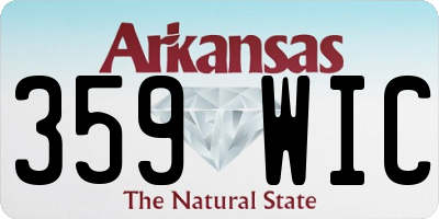 AR license plate 359WIC