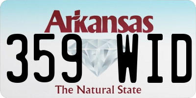 AR license plate 359WID