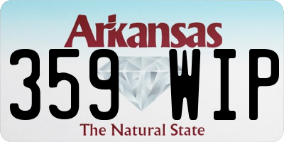 AR license plate 359WIP