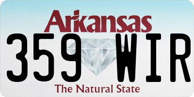 AR license plate 359WIR