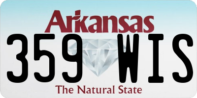 AR license plate 359WIS