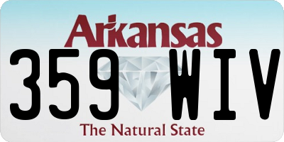 AR license plate 359WIV