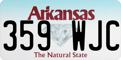 AR license plate 359WJC