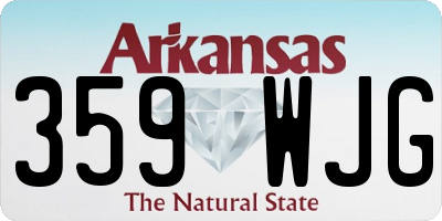 AR license plate 359WJG