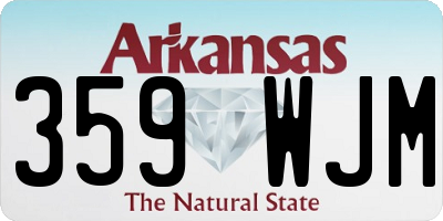 AR license plate 359WJM