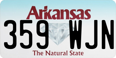 AR license plate 359WJN