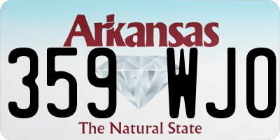 AR license plate 359WJO