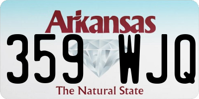 AR license plate 359WJQ