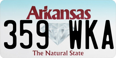 AR license plate 359WKA