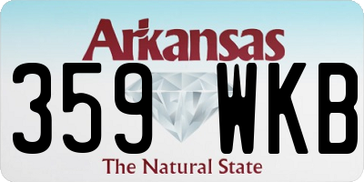 AR license plate 359WKB