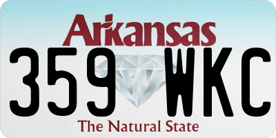 AR license plate 359WKC