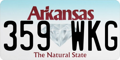 AR license plate 359WKG