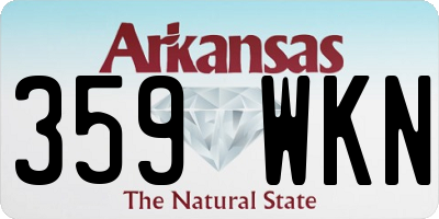 AR license plate 359WKN