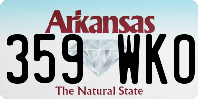 AR license plate 359WKO