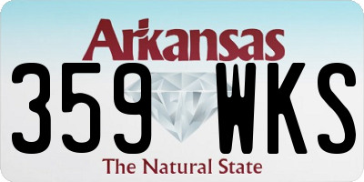 AR license plate 359WKS