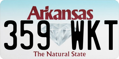 AR license plate 359WKT