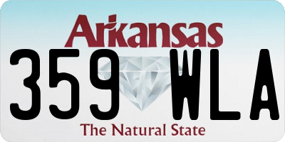 AR license plate 359WLA