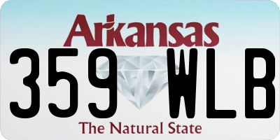 AR license plate 359WLB