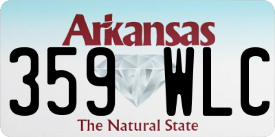 AR license plate 359WLC