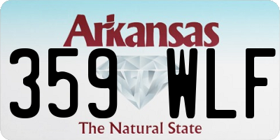 AR license plate 359WLF