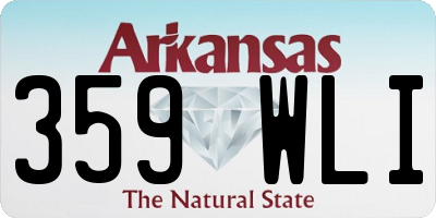 AR license plate 359WLI