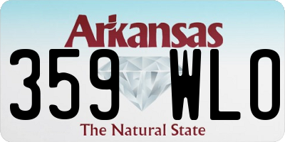 AR license plate 359WLO