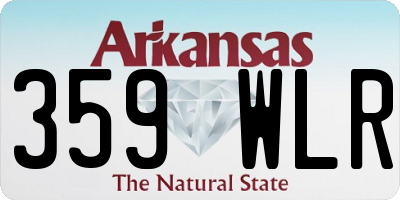 AR license plate 359WLR