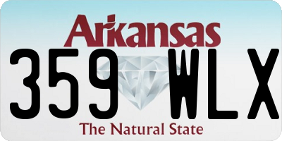 AR license plate 359WLX