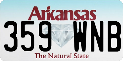 AR license plate 359WNB