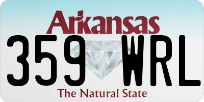 AR license plate 359WRL