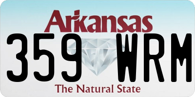 AR license plate 359WRM
