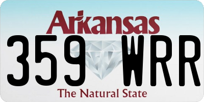 AR license plate 359WRR