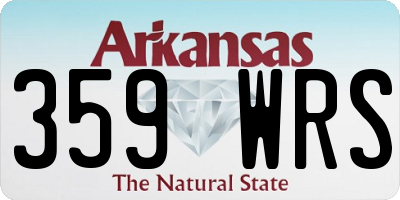 AR license plate 359WRS