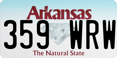 AR license plate 359WRW