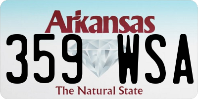 AR license plate 359WSA