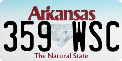 AR license plate 359WSC