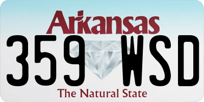 AR license plate 359WSD