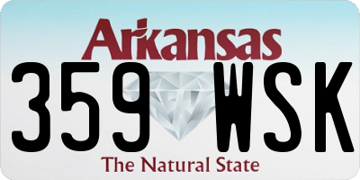 AR license plate 359WSK