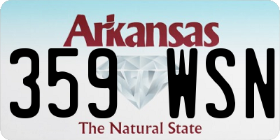 AR license plate 359WSN