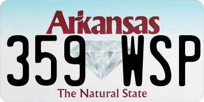AR license plate 359WSP