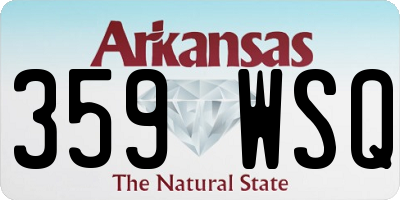 AR license plate 359WSQ