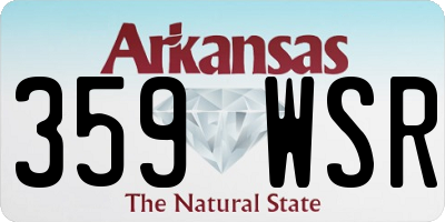 AR license plate 359WSR