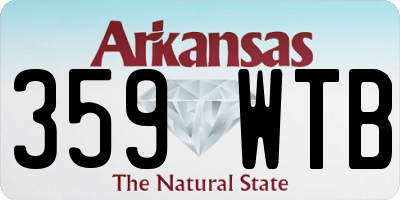 AR license plate 359WTB