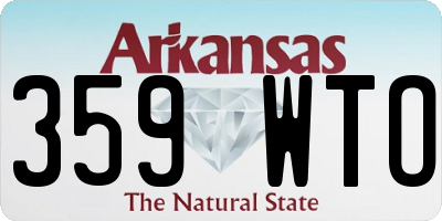AR license plate 359WTO