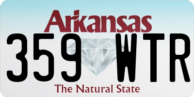 AR license plate 359WTR