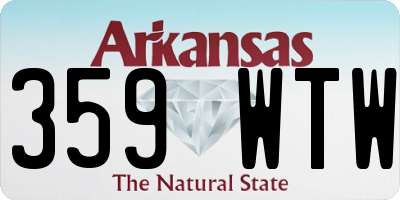 AR license plate 359WTW