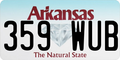 AR license plate 359WUB