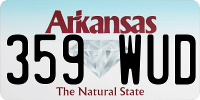 AR license plate 359WUD