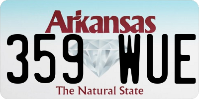 AR license plate 359WUE