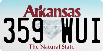 AR license plate 359WUI